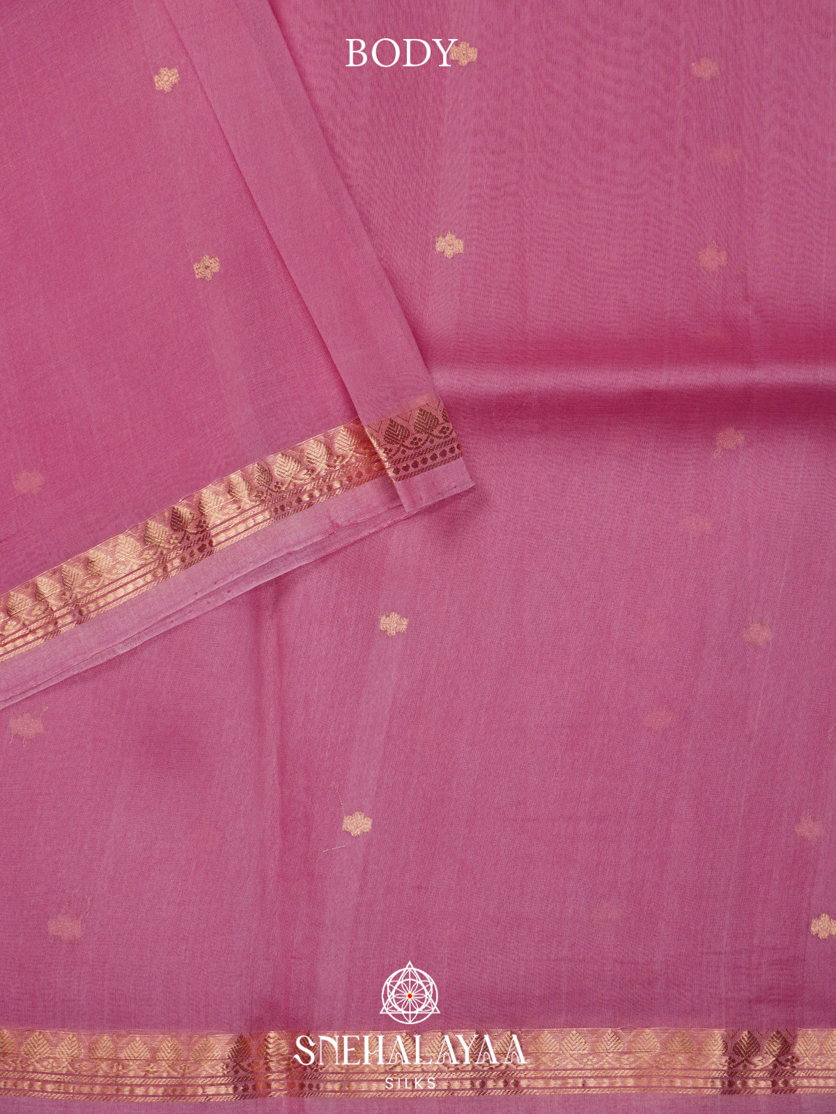 Mauve Pink Kora Silk Saree