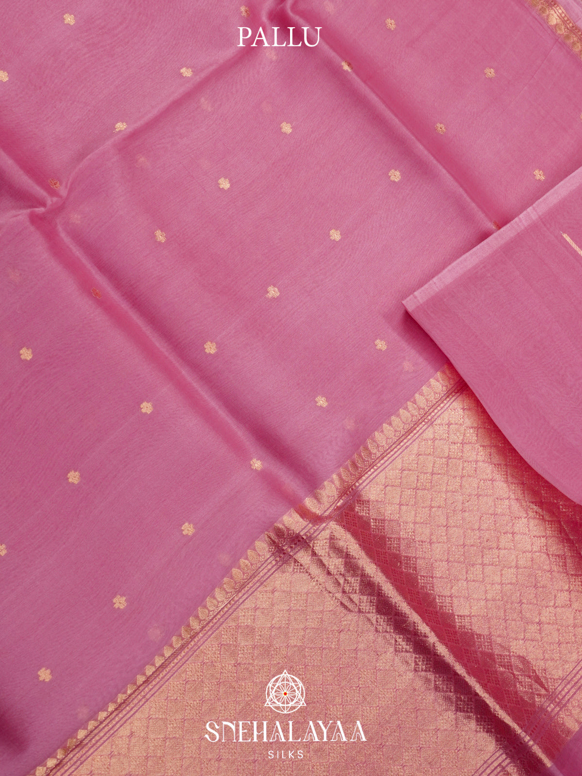 Mauve Pink Kora Silk Saree
