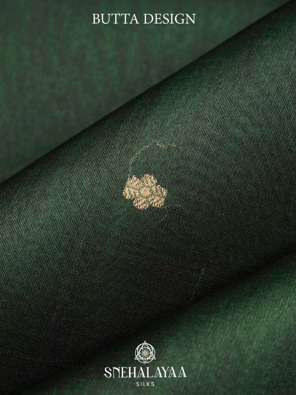Bottle Green Kora Silk Saree