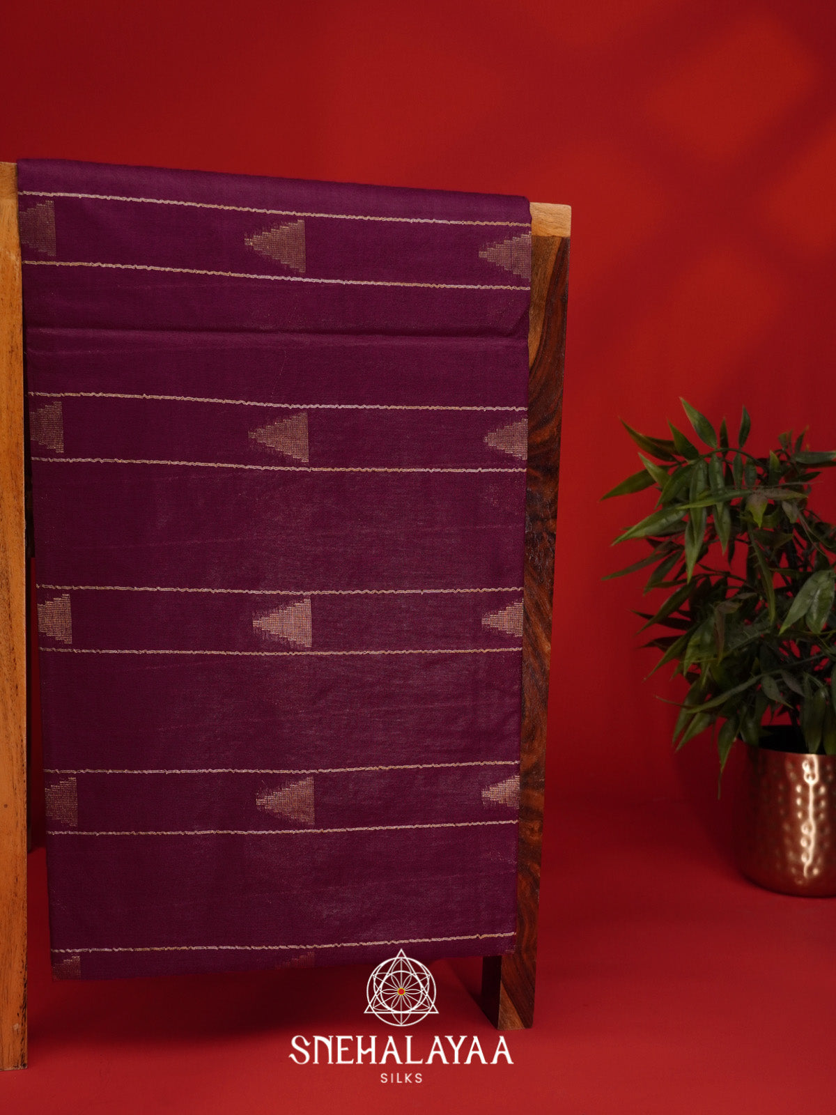 Magenta Bamboo Silk Saree