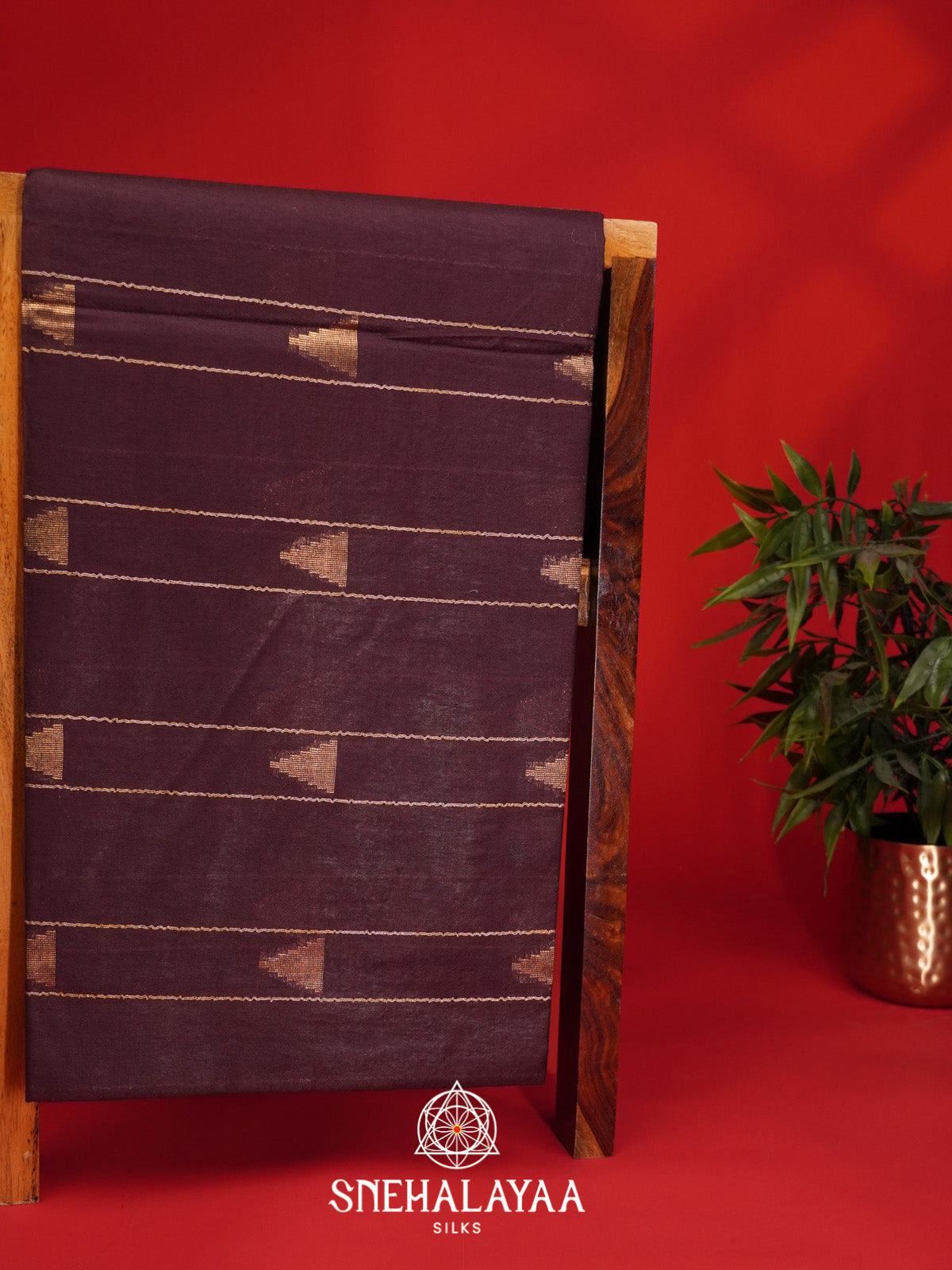 Coffee Brown Bamboo Silk Saree