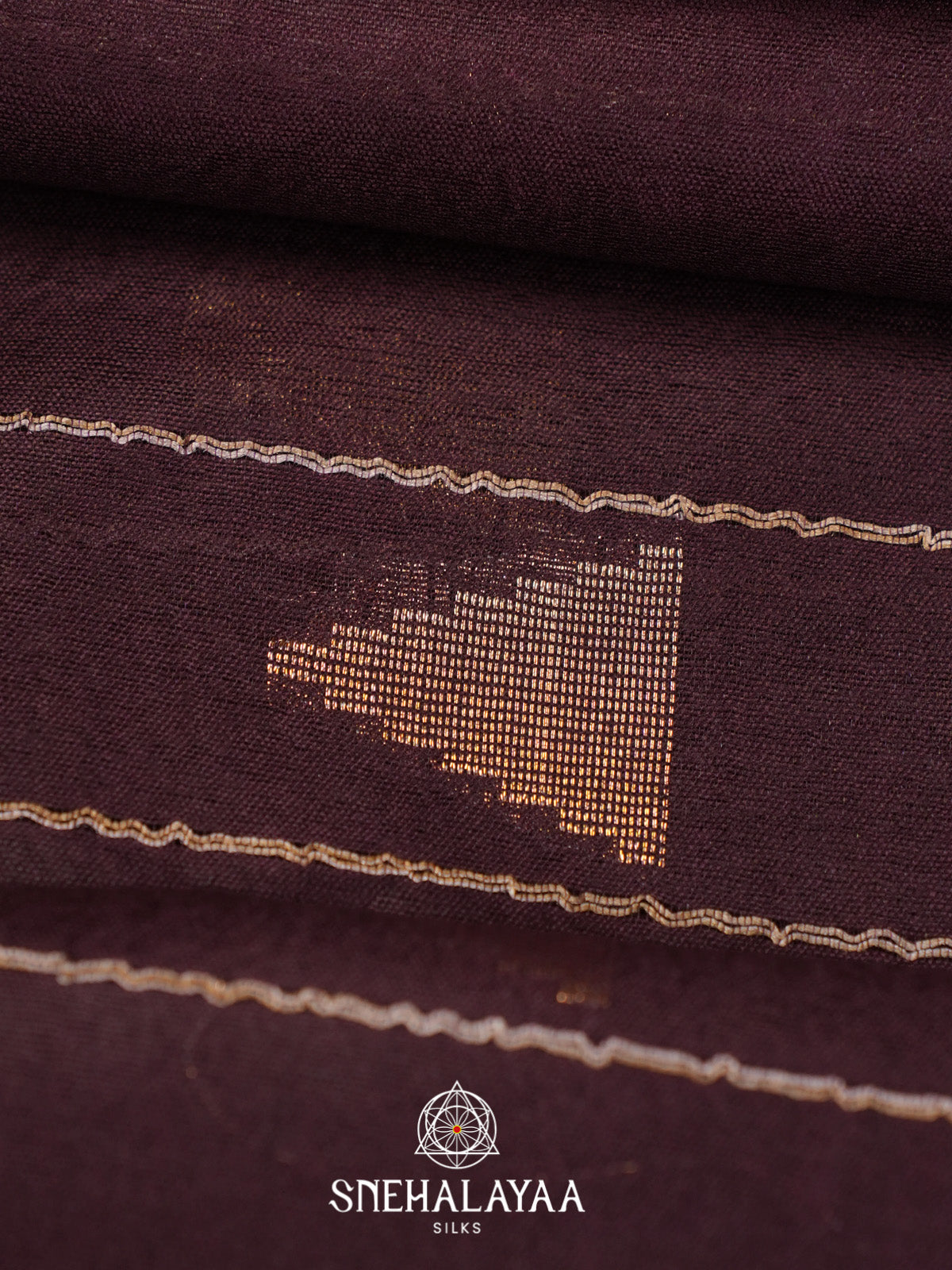 Coffee Brown Bamboo Silk Saree