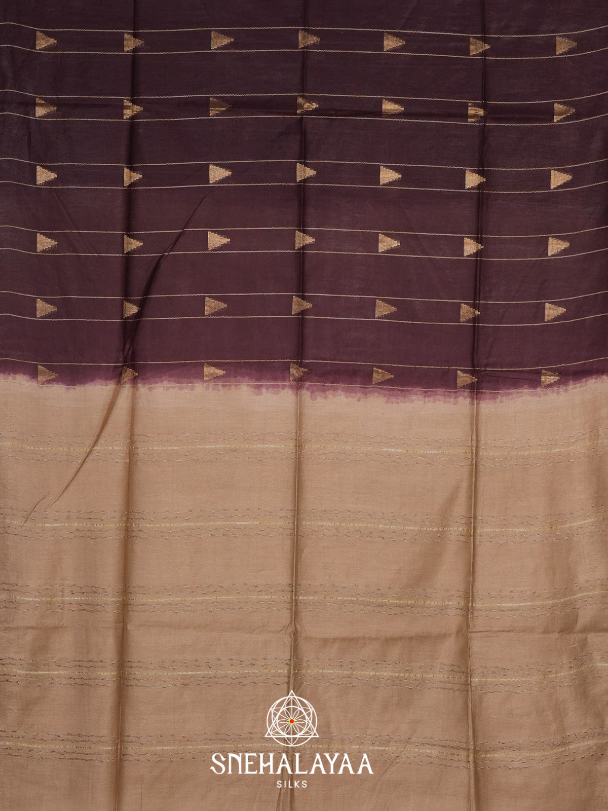 Coffee Brown Bamboo Silk Saree