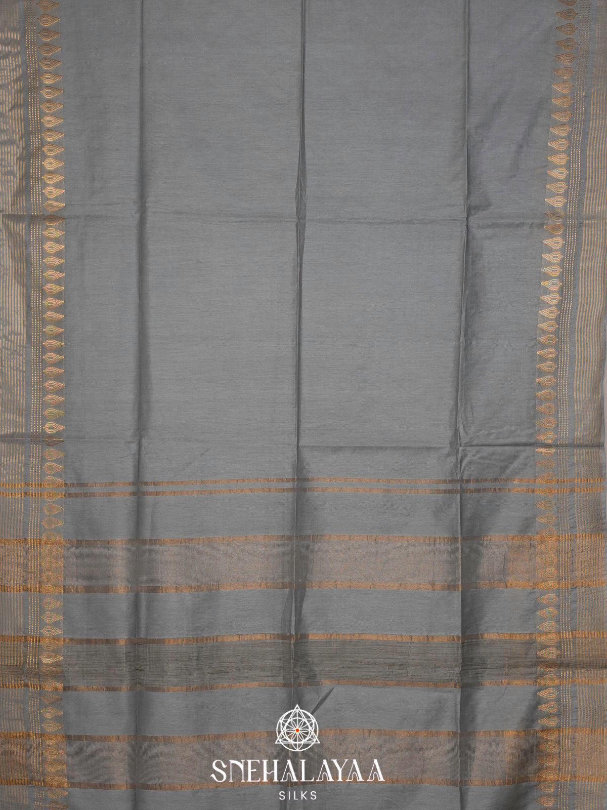 Grey Bamboo Silk Saree