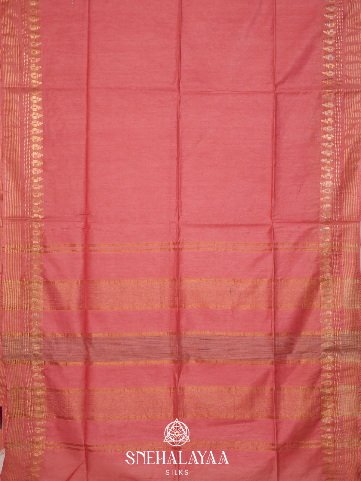 Pink Bamboo Silk Saree