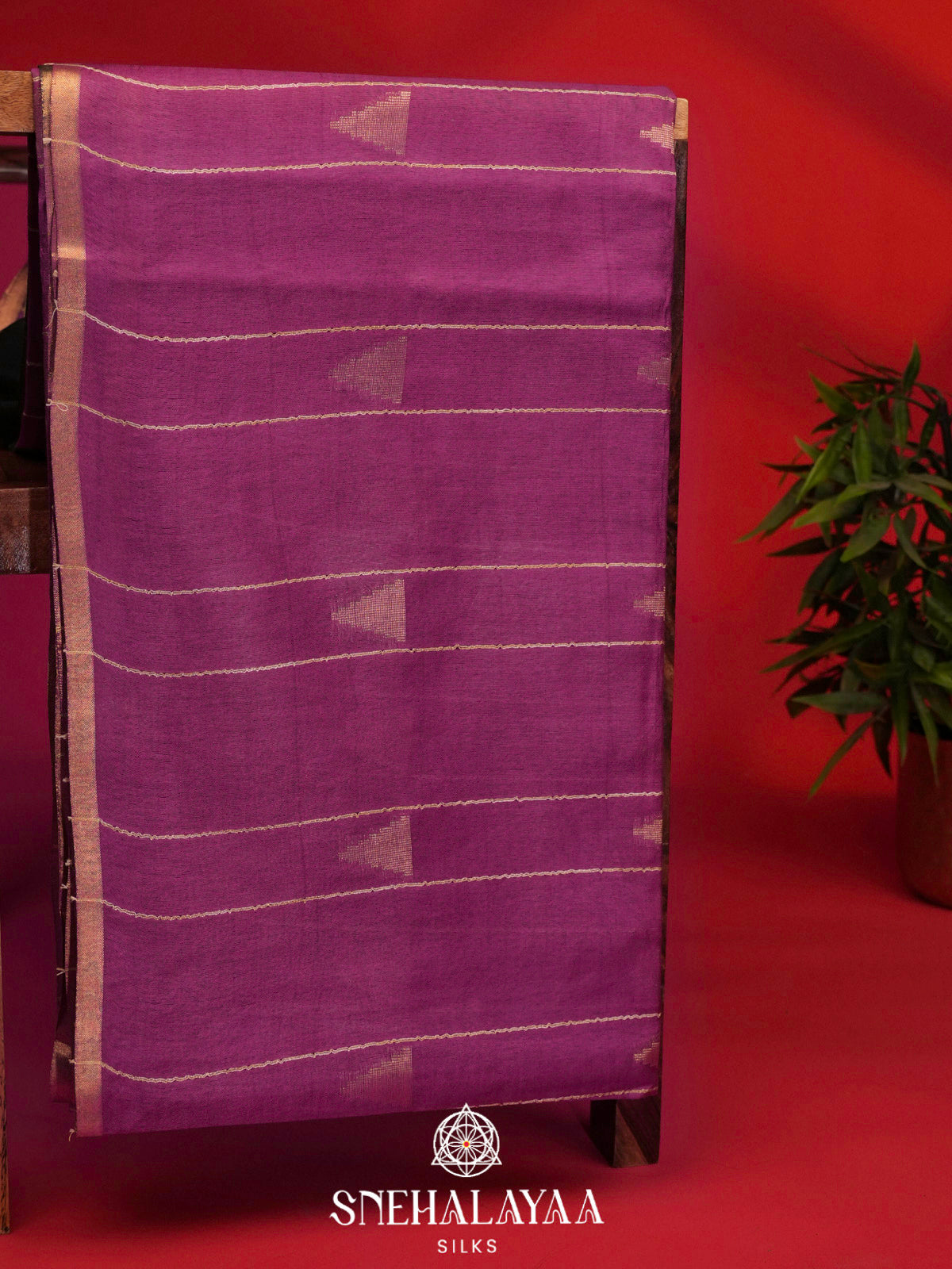 Magenta Bamboo Silk Saree