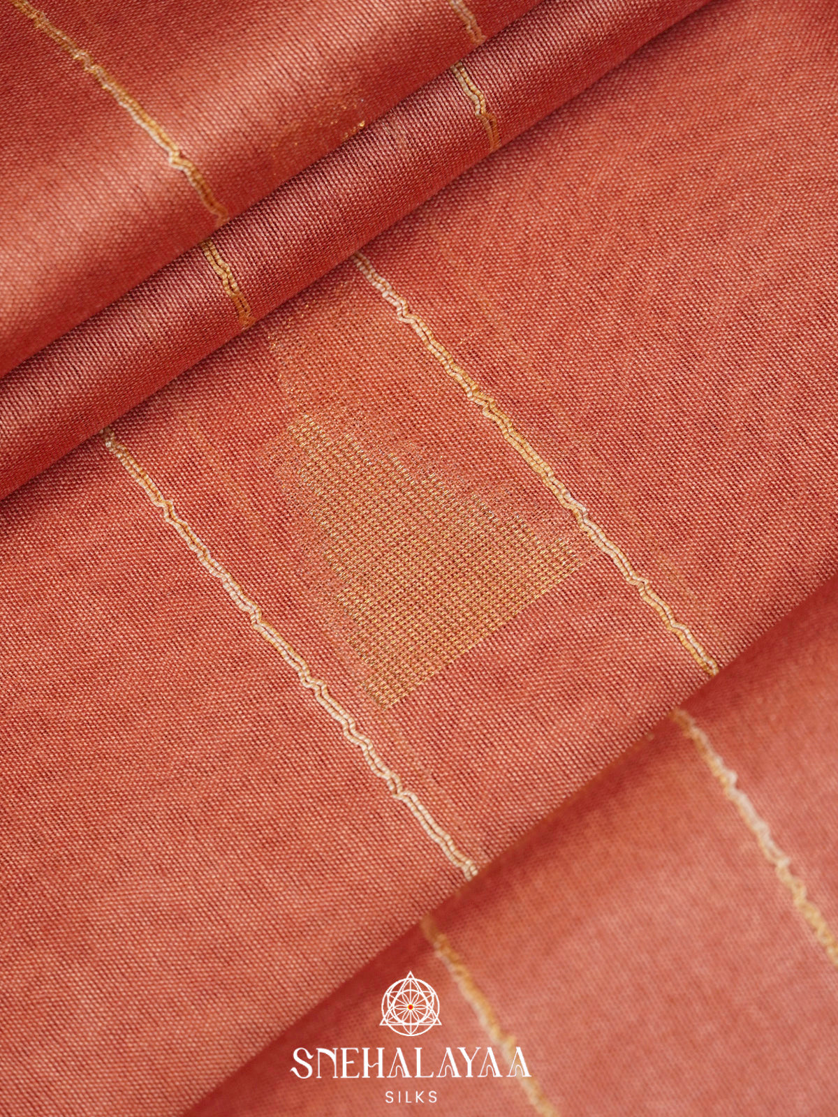 Peach Bamboo Silk Saree