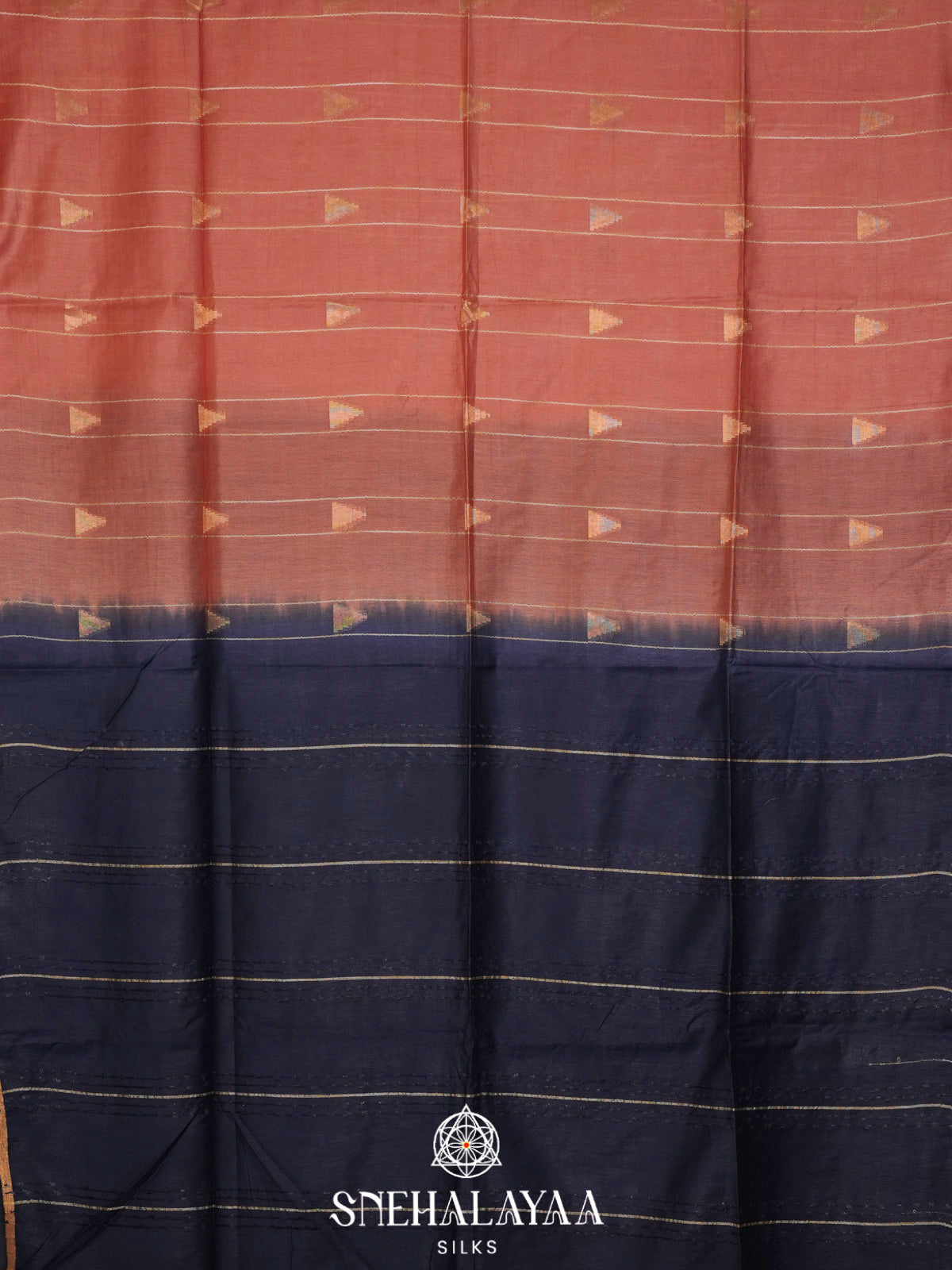 Peach Bamboo Silk Saree