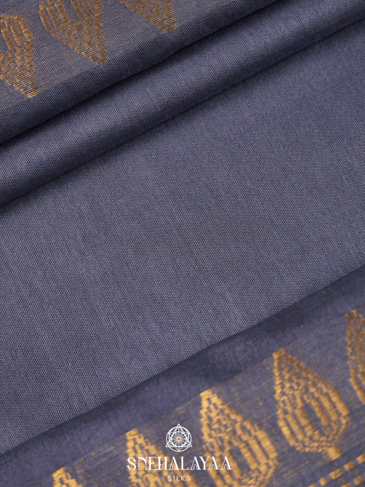 Grey Bamboo Silk Saree