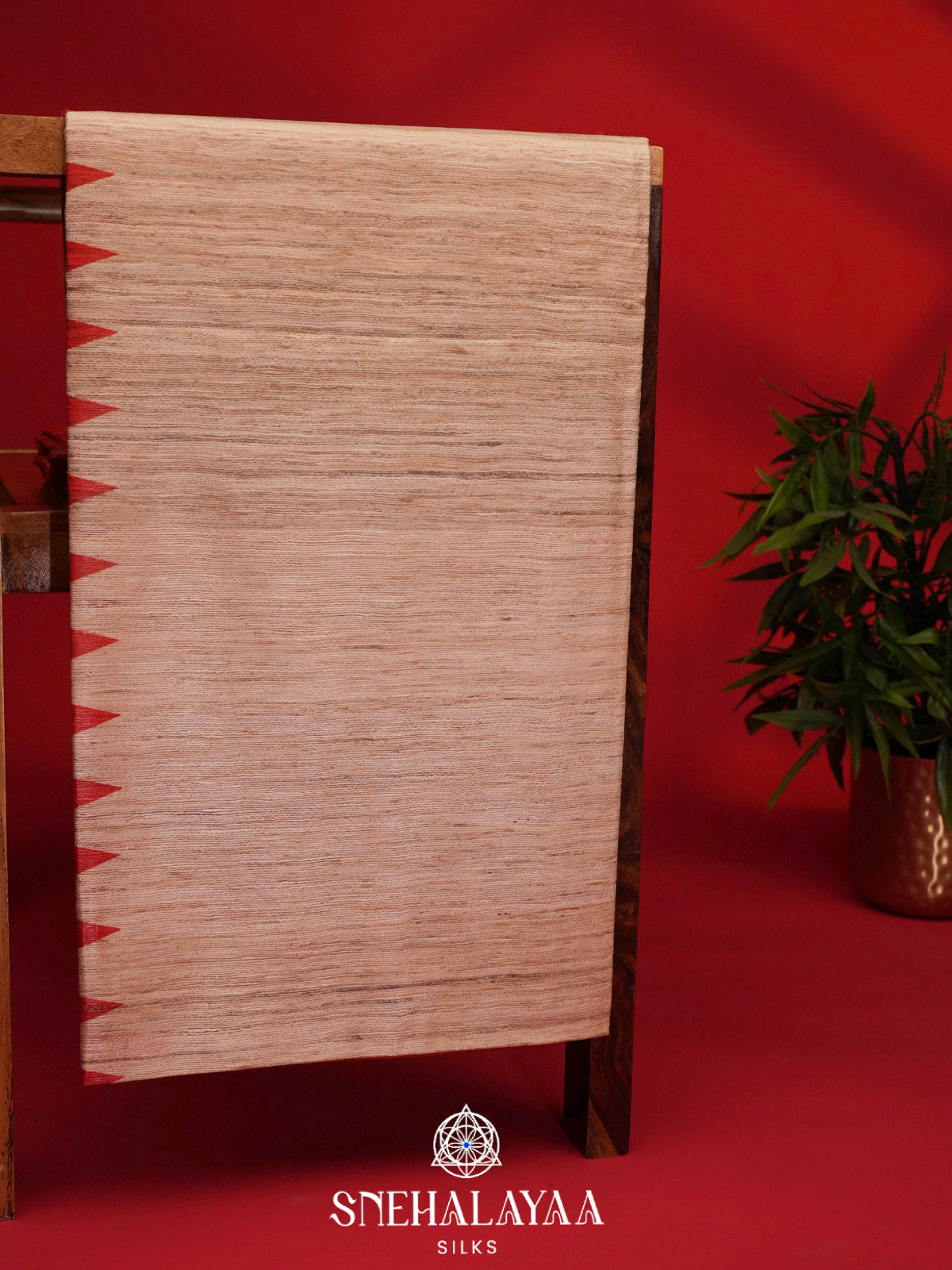 Beige Jute Saree