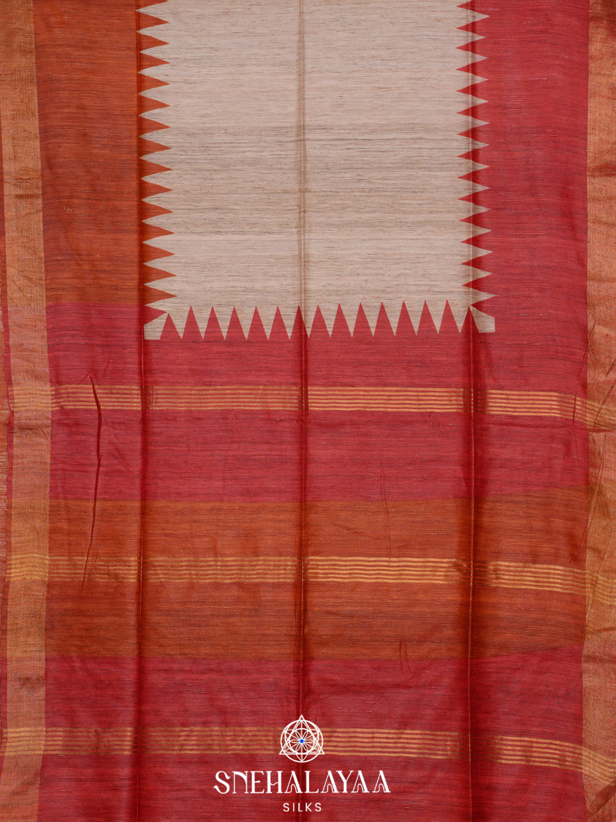 Beige Jute Saree