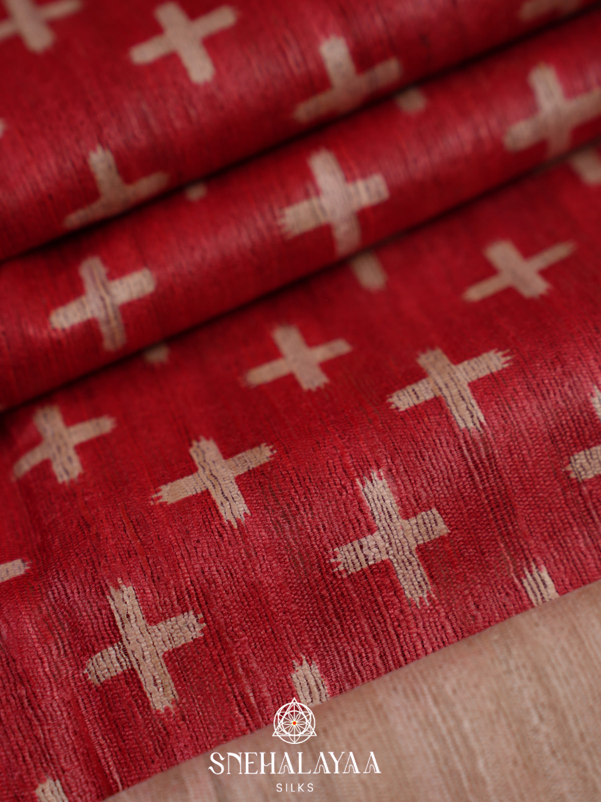 Maroon Jute Saree
