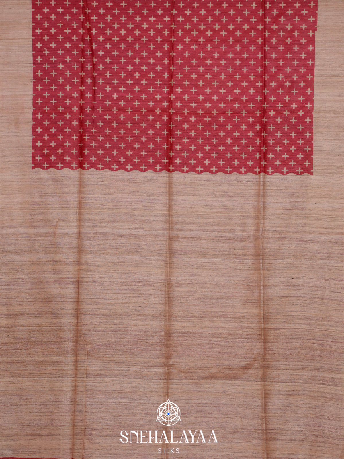 Maroon Jute Saree