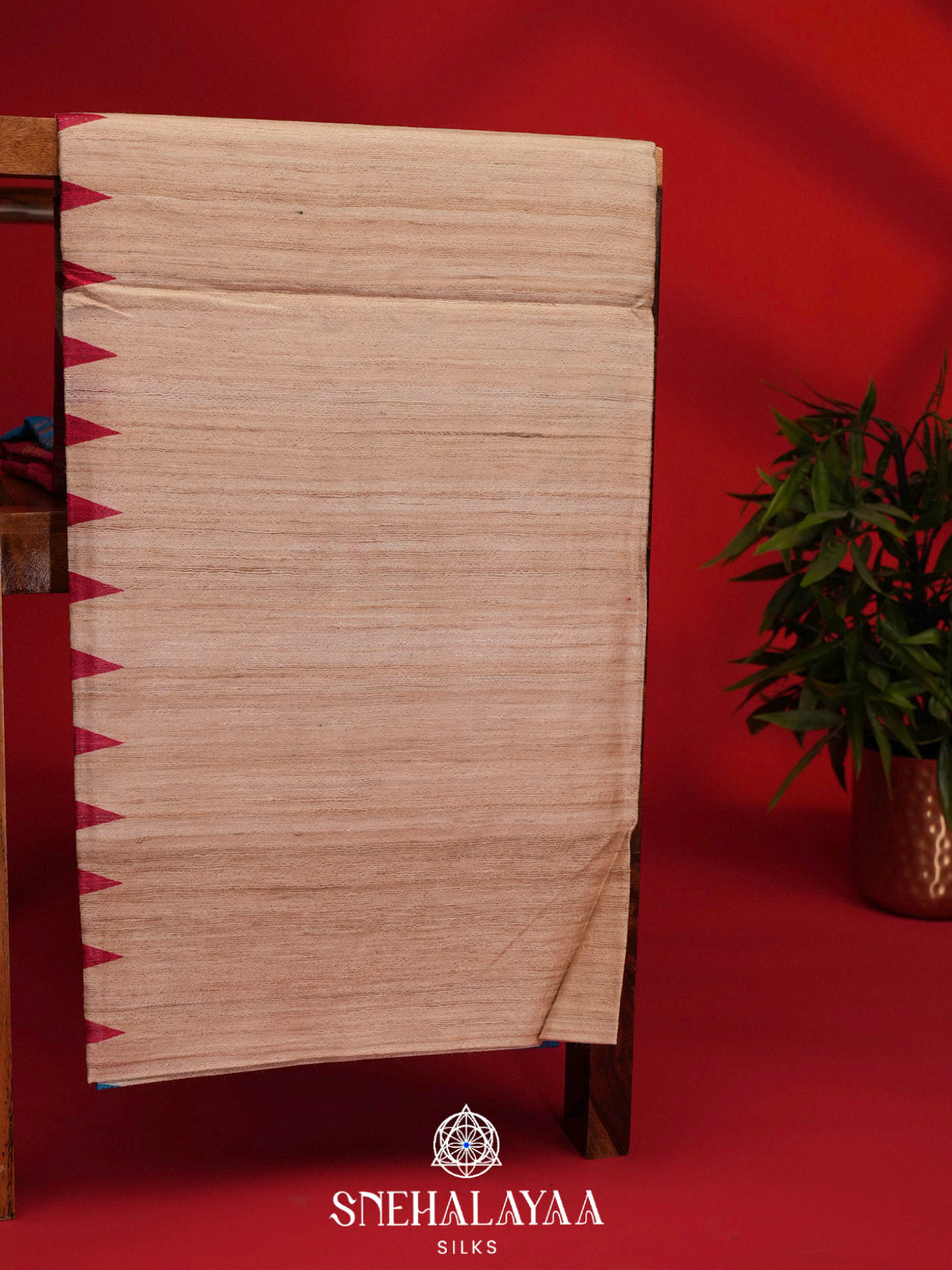 Beige Jute Saree