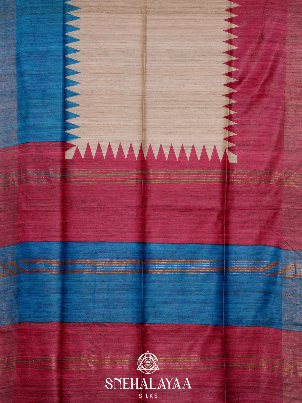 Beige Jute Saree