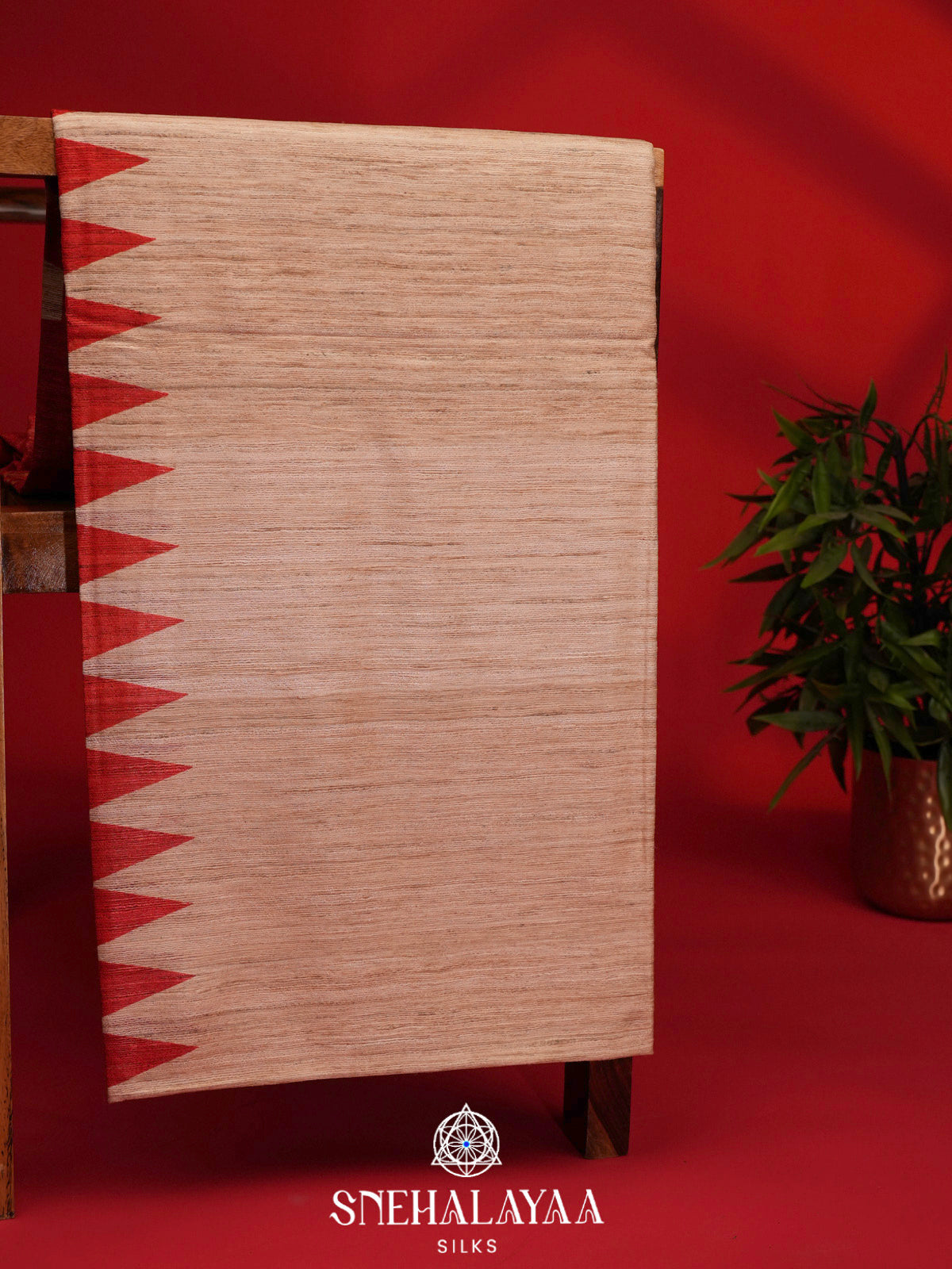 Beige Jute Saree