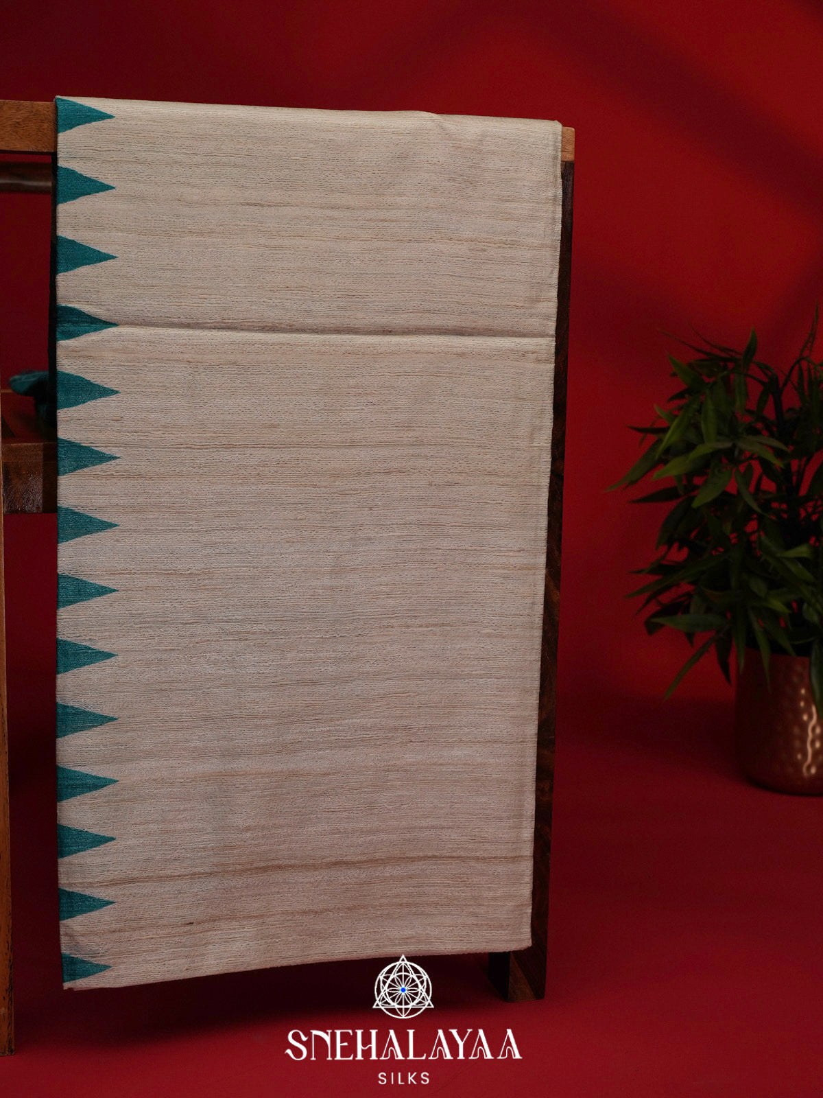 Cream Jute Saree