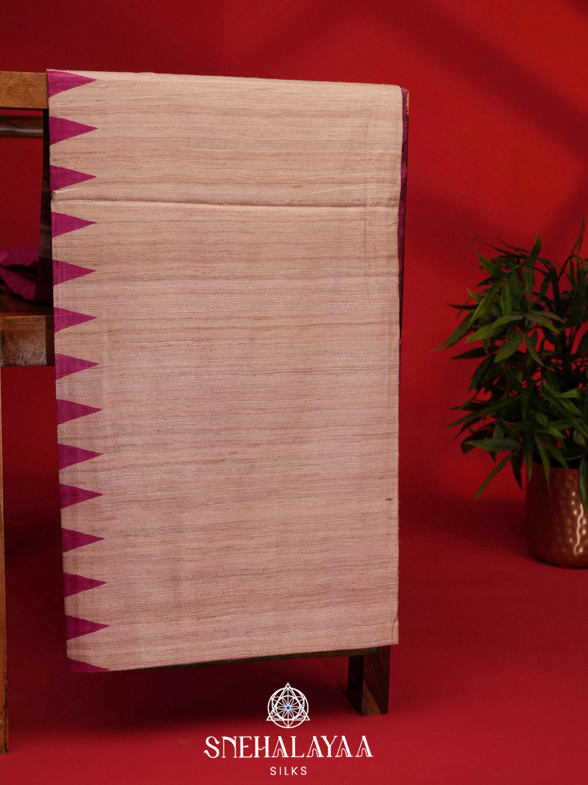 Beige Jute Saree