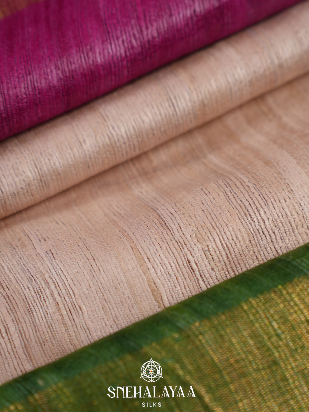 Beige Jute Saree