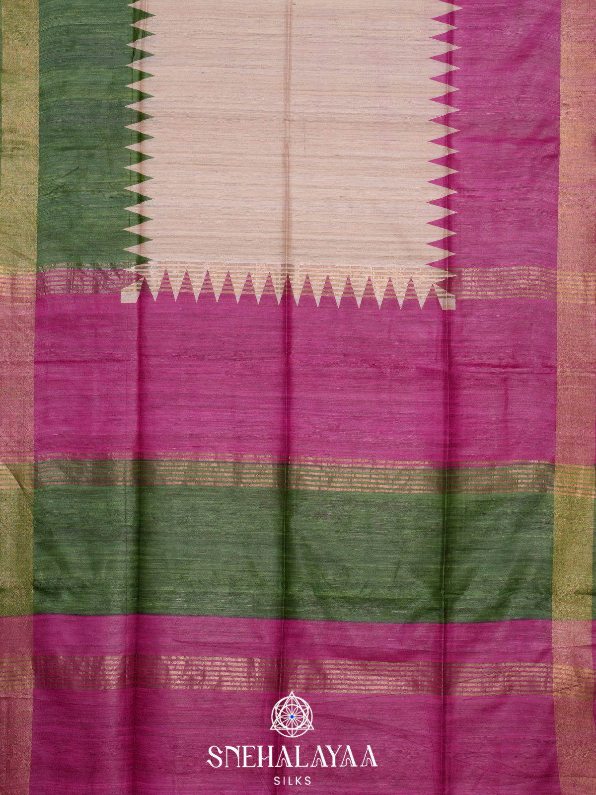 Beige Jute Saree
