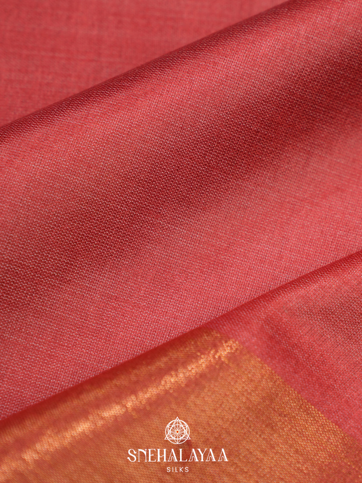 Peach Madhubani Tussar Saree
