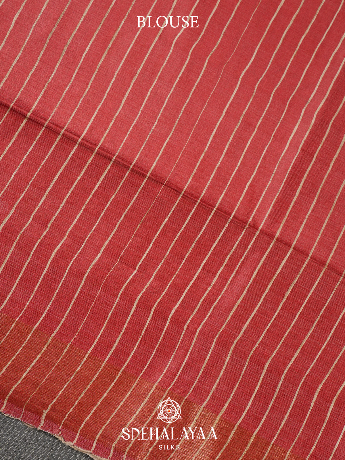 Peach Madhubani Tussar Saree
