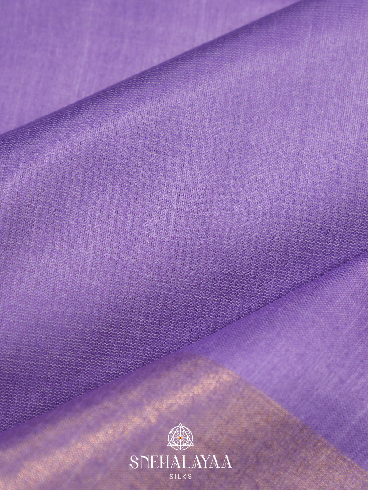 Lilac Madhubani Tussar Saree