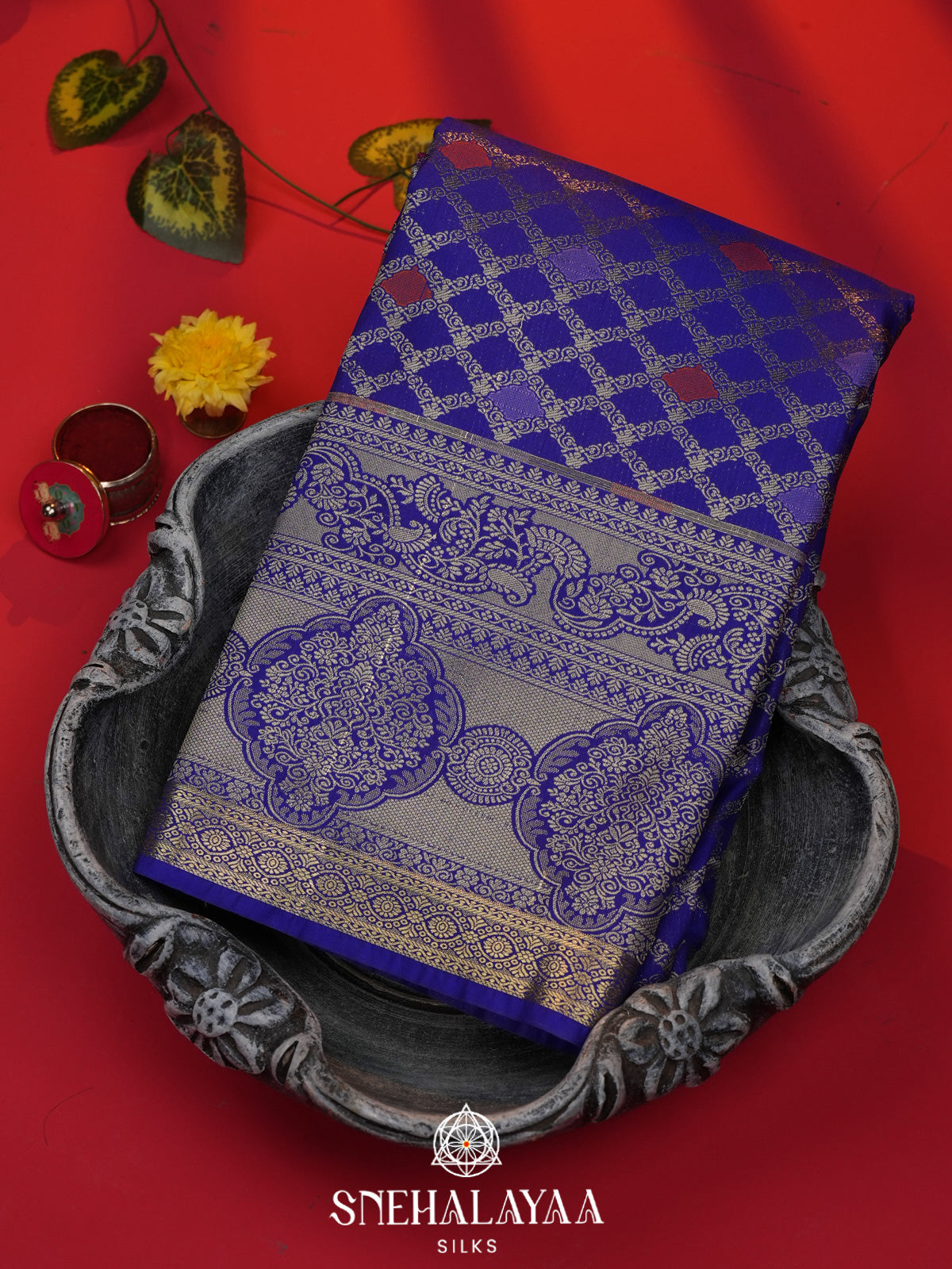 Royal Blue Art Silk Saree