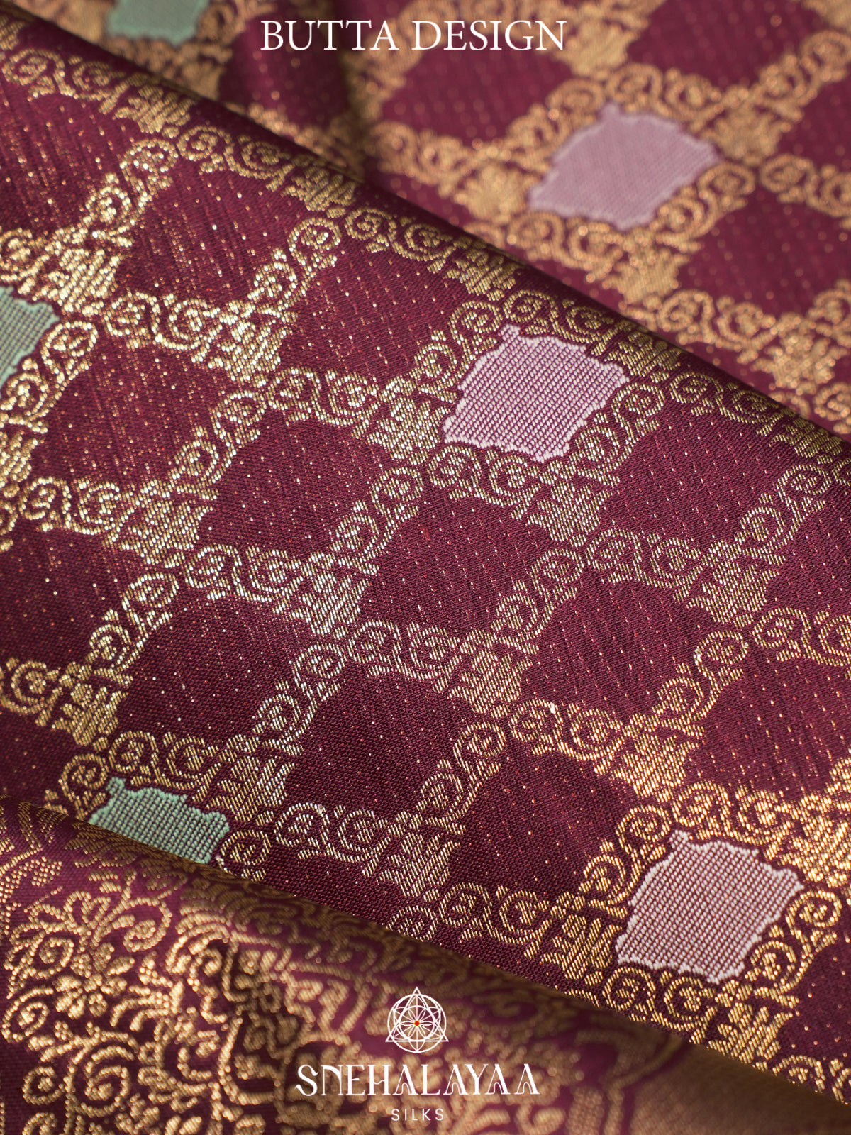 Burgundy Art Silk Saree