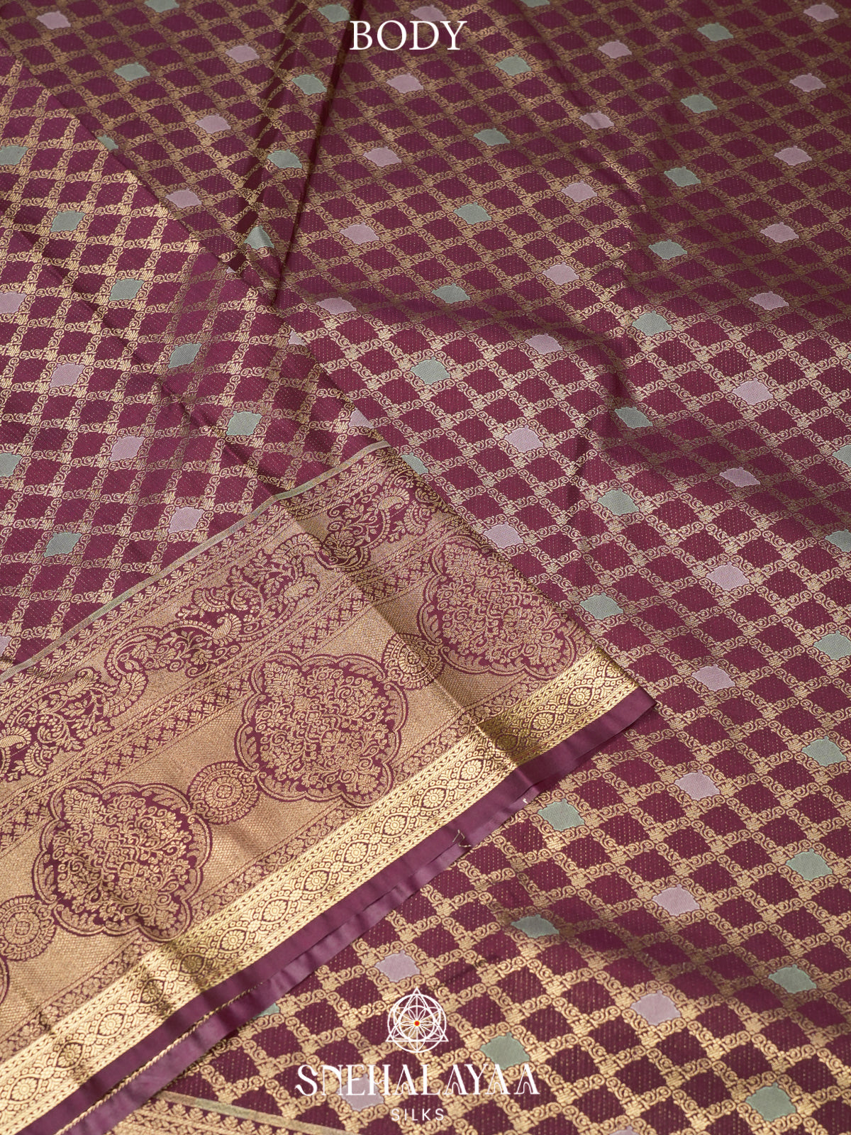 Burgundy Art Silk Saree