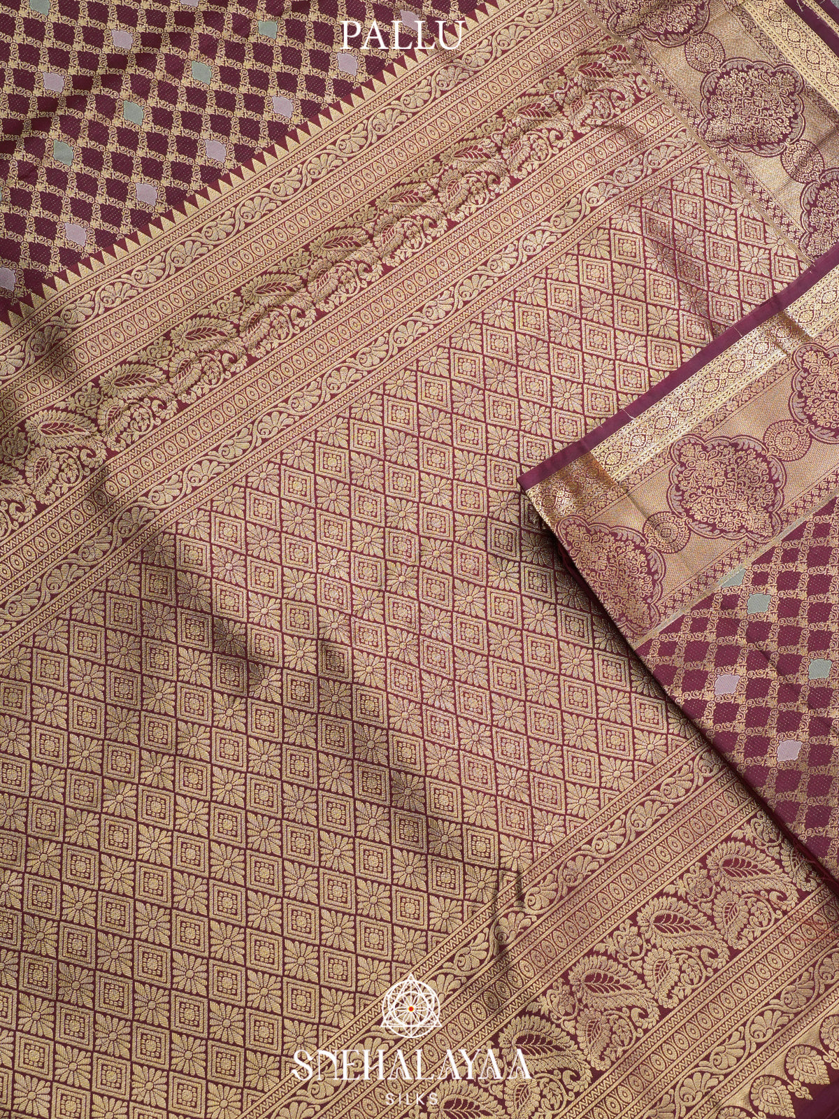 Burgundy Art Silk Saree