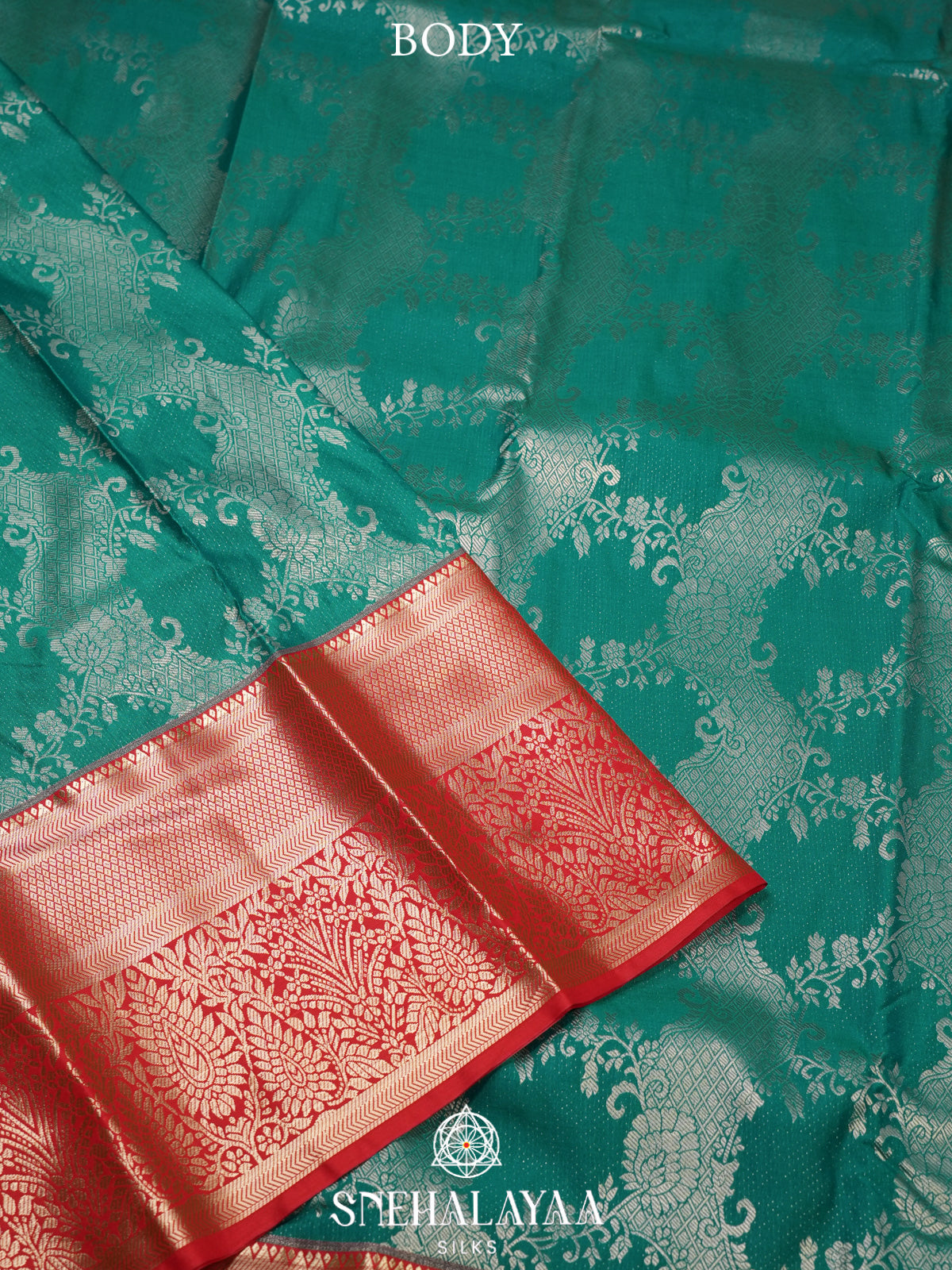 Teal Green Art Silk Saree
