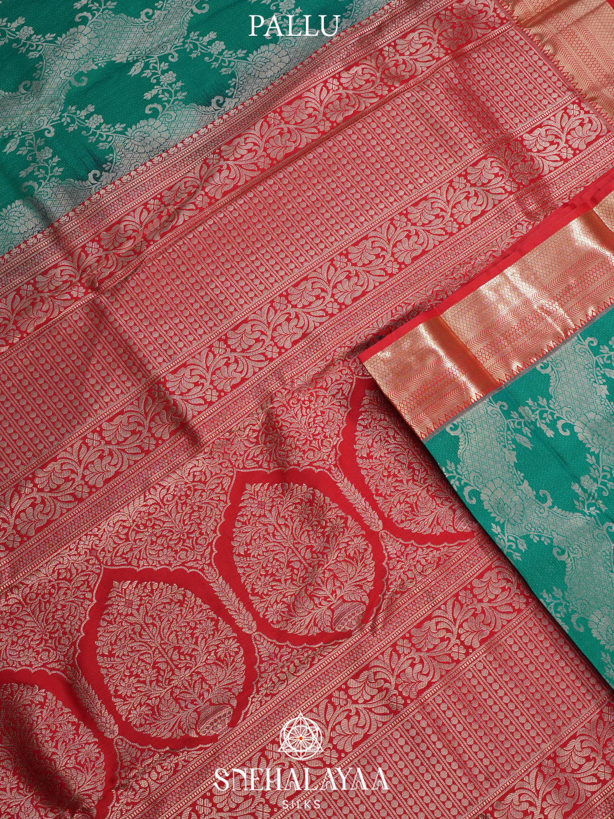 Teal Green Art Silk Saree