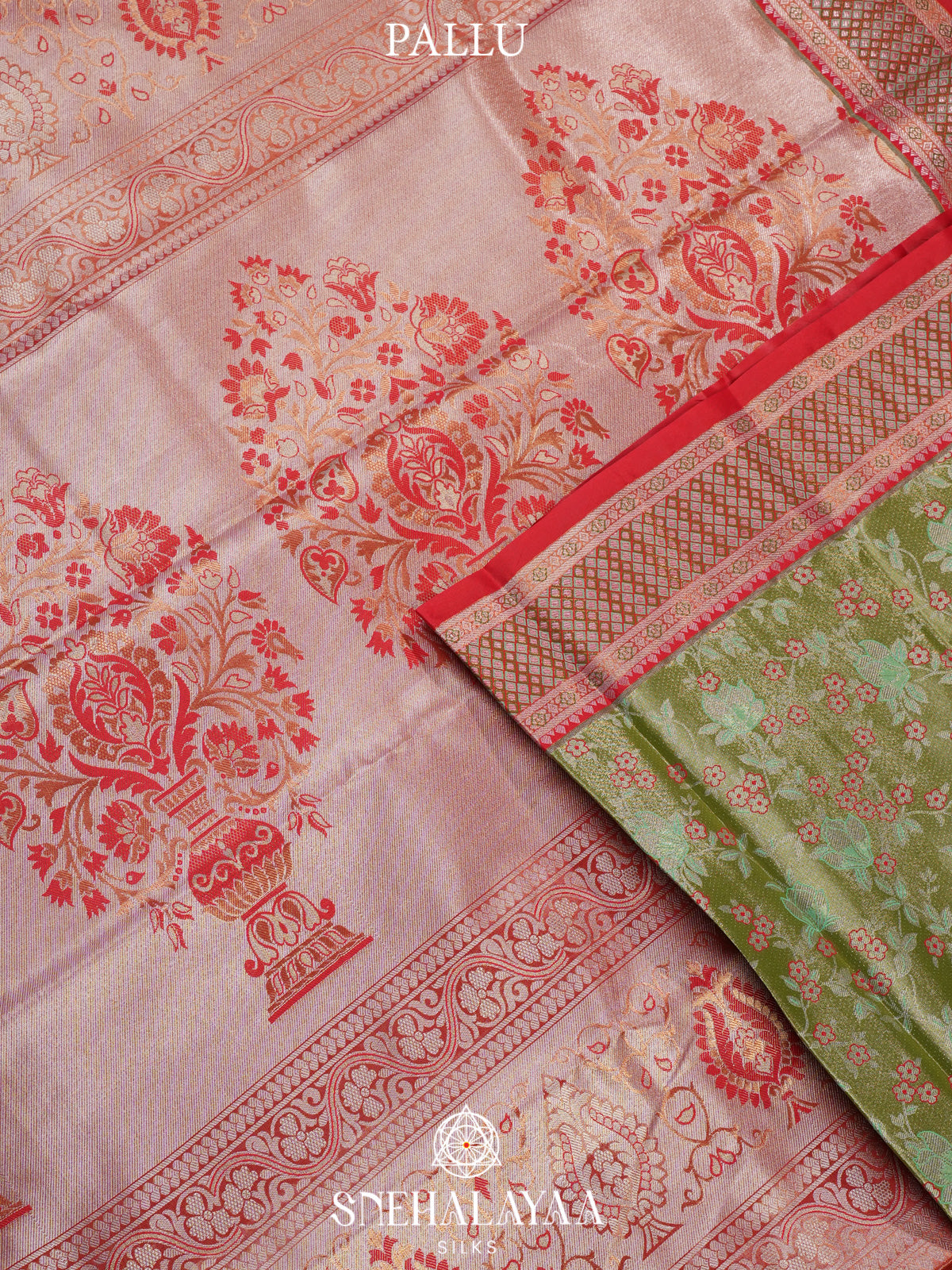 Sage Green Art Silk Saree