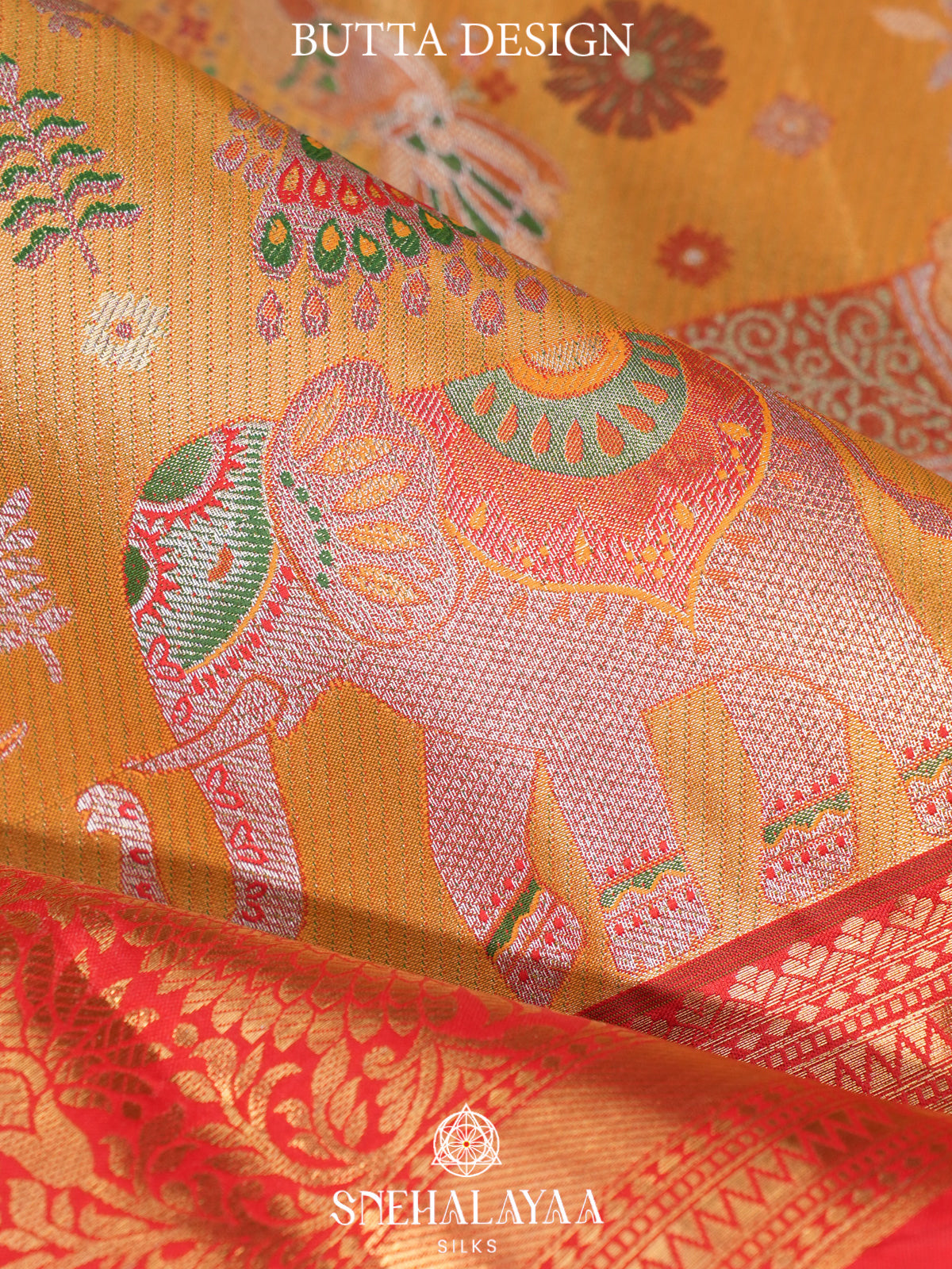 Mustard Art Silk Saree