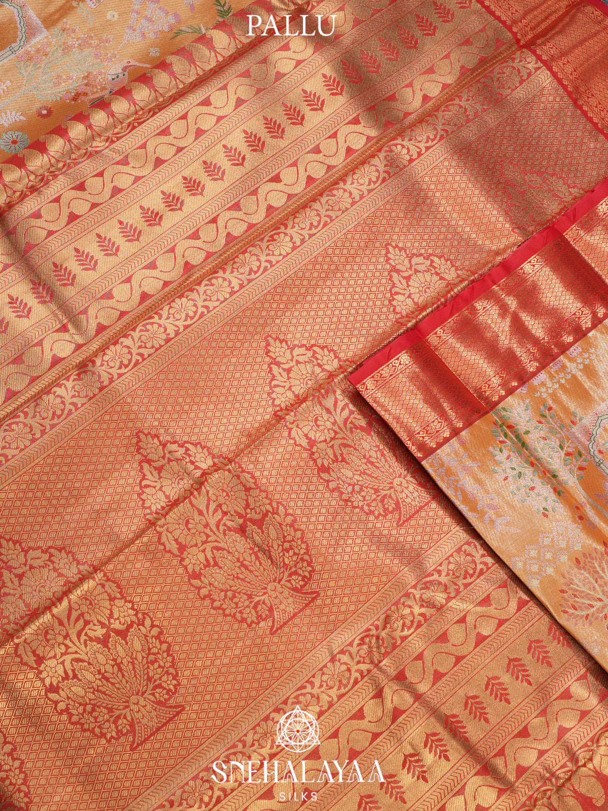 Mustard Art Silk Saree
