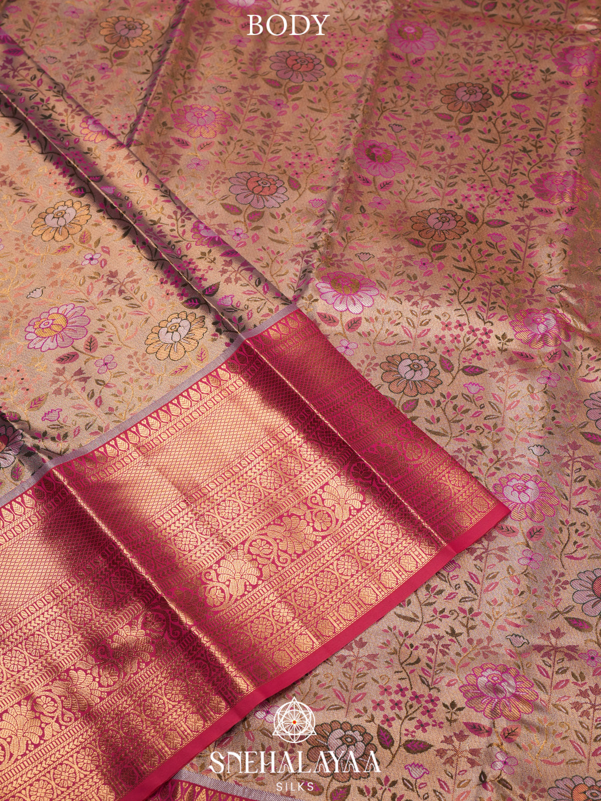 Beige Art Silk Saree