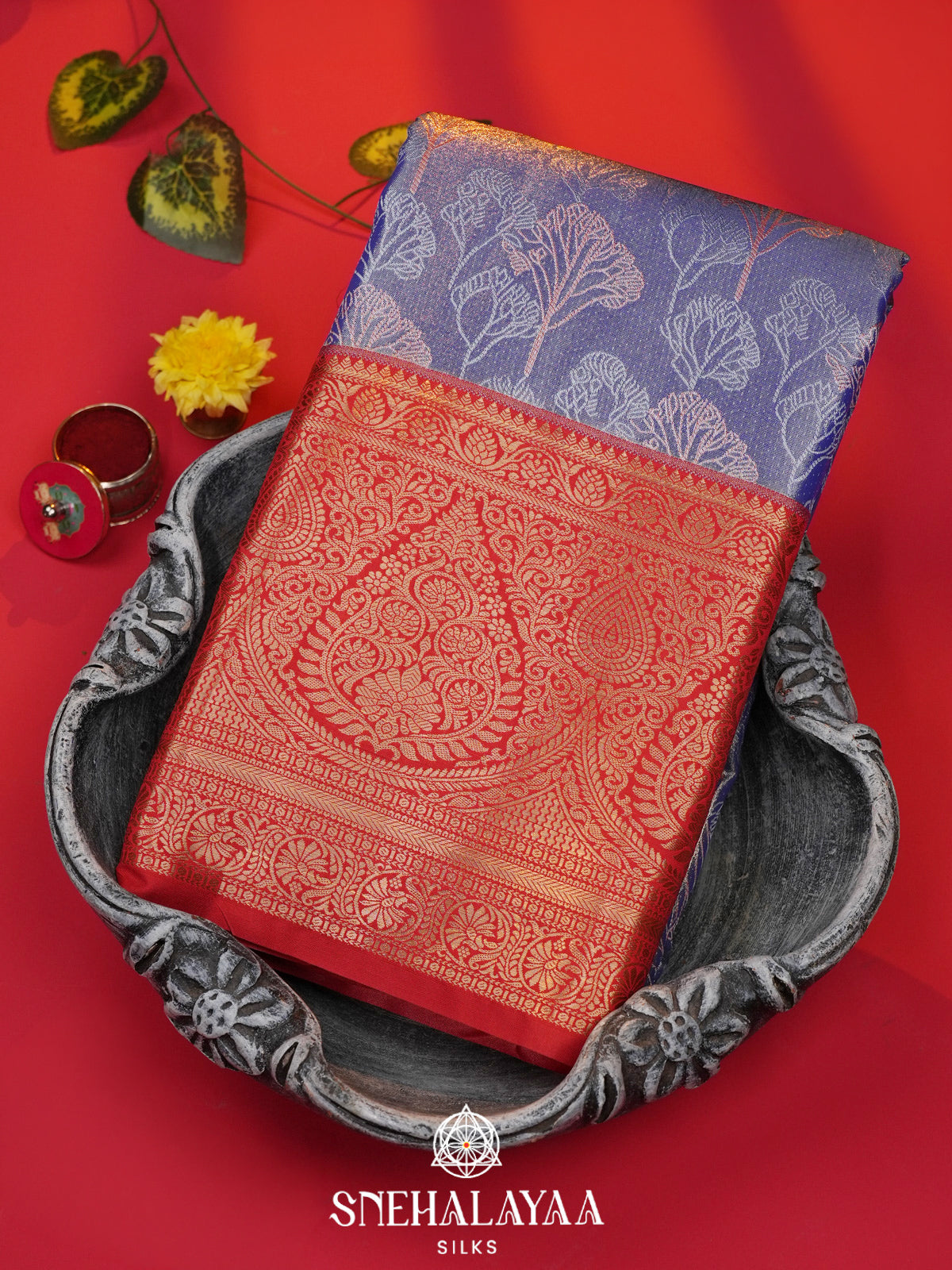 Blue Art Silk Saree
