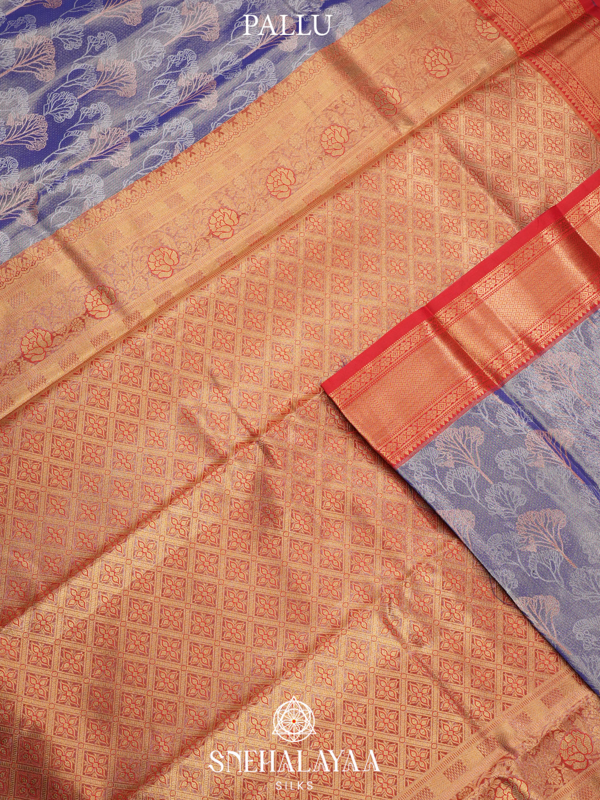 Blue Art Silk Saree