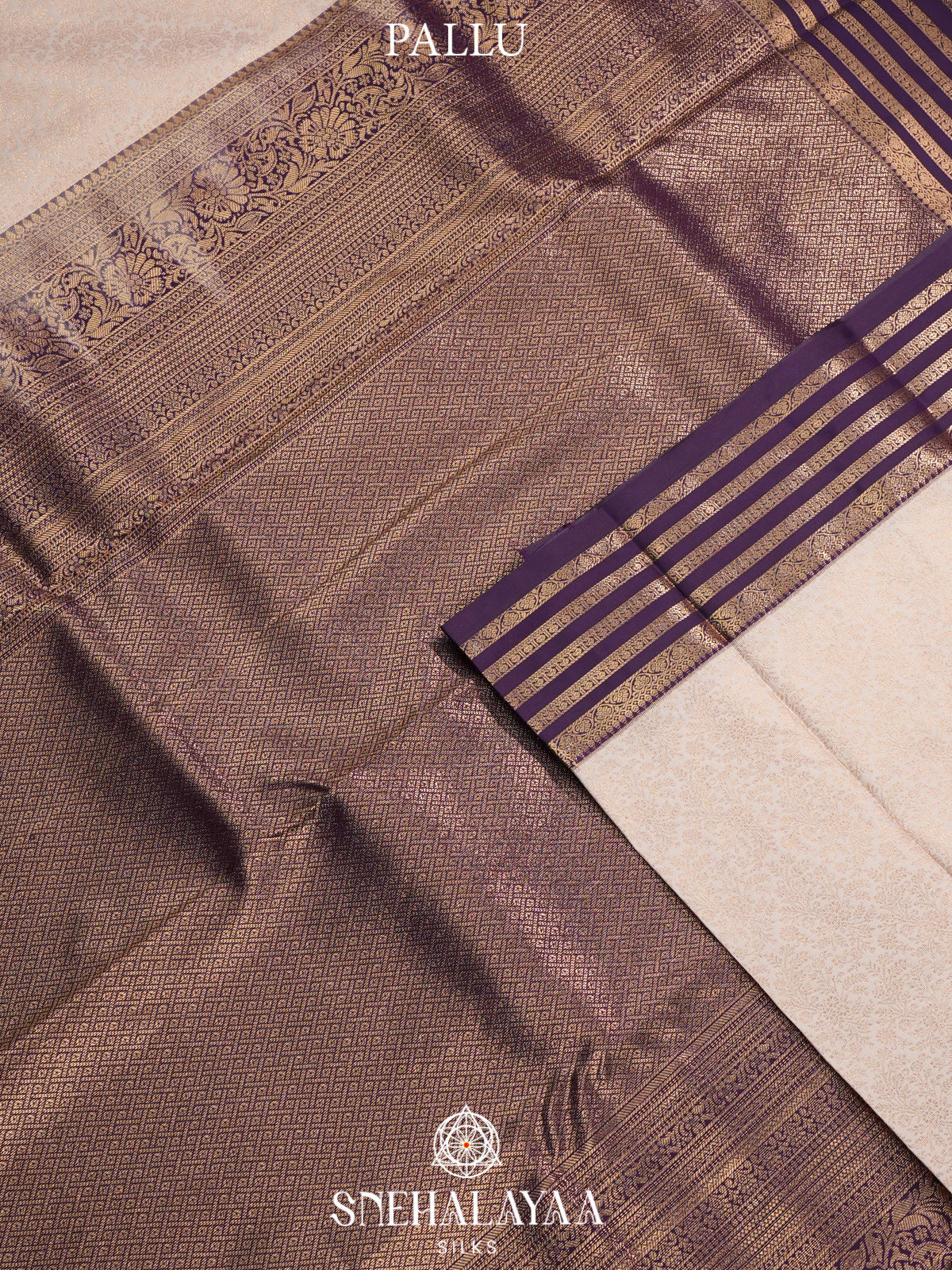 Cream Art Silk Saree