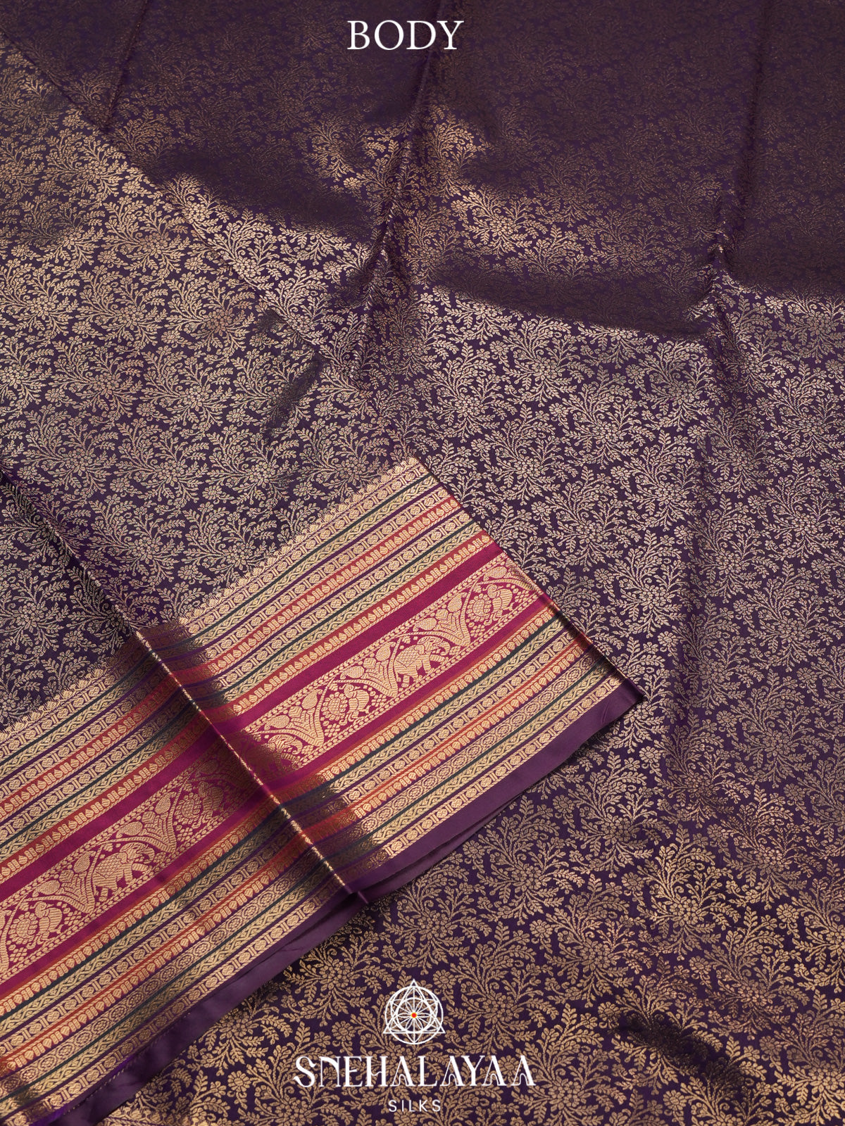 Purple Art Silk Saree