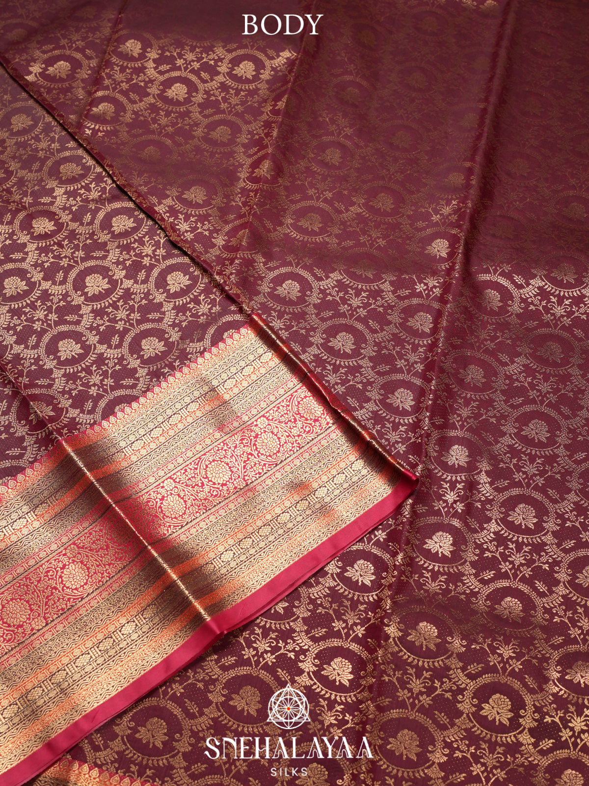 Brown Art Silk Saree