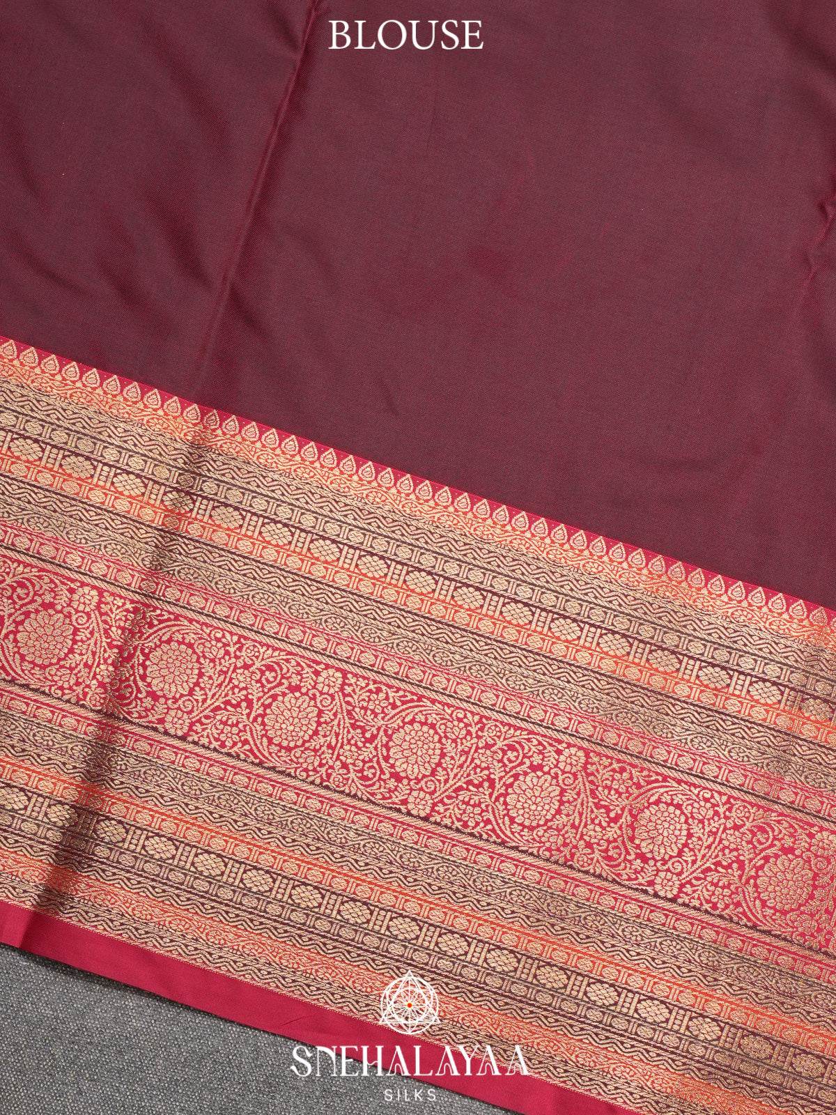Brown Art Silk Saree