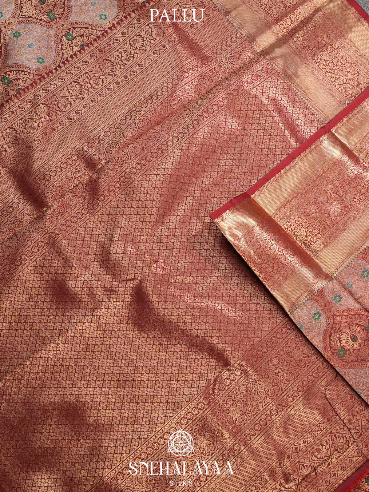 Burgundy Art Silk Saree