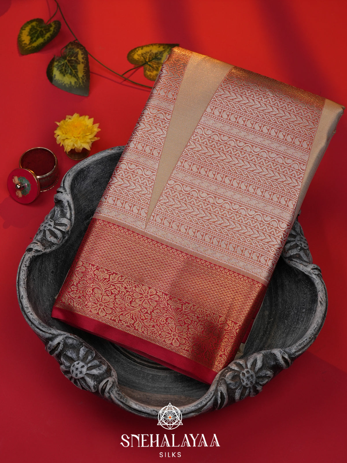 Beige Art Silk Saree