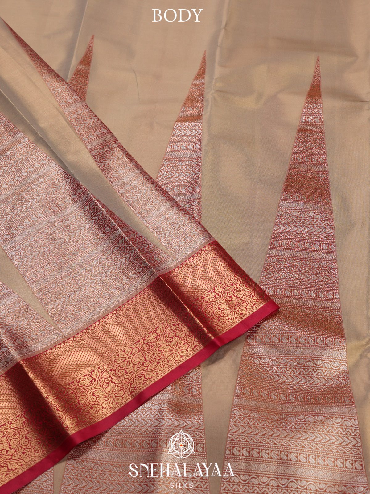 Beige Art Silk Saree
