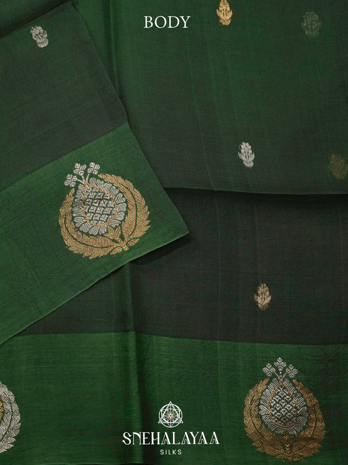 Green Kora Silk Saree