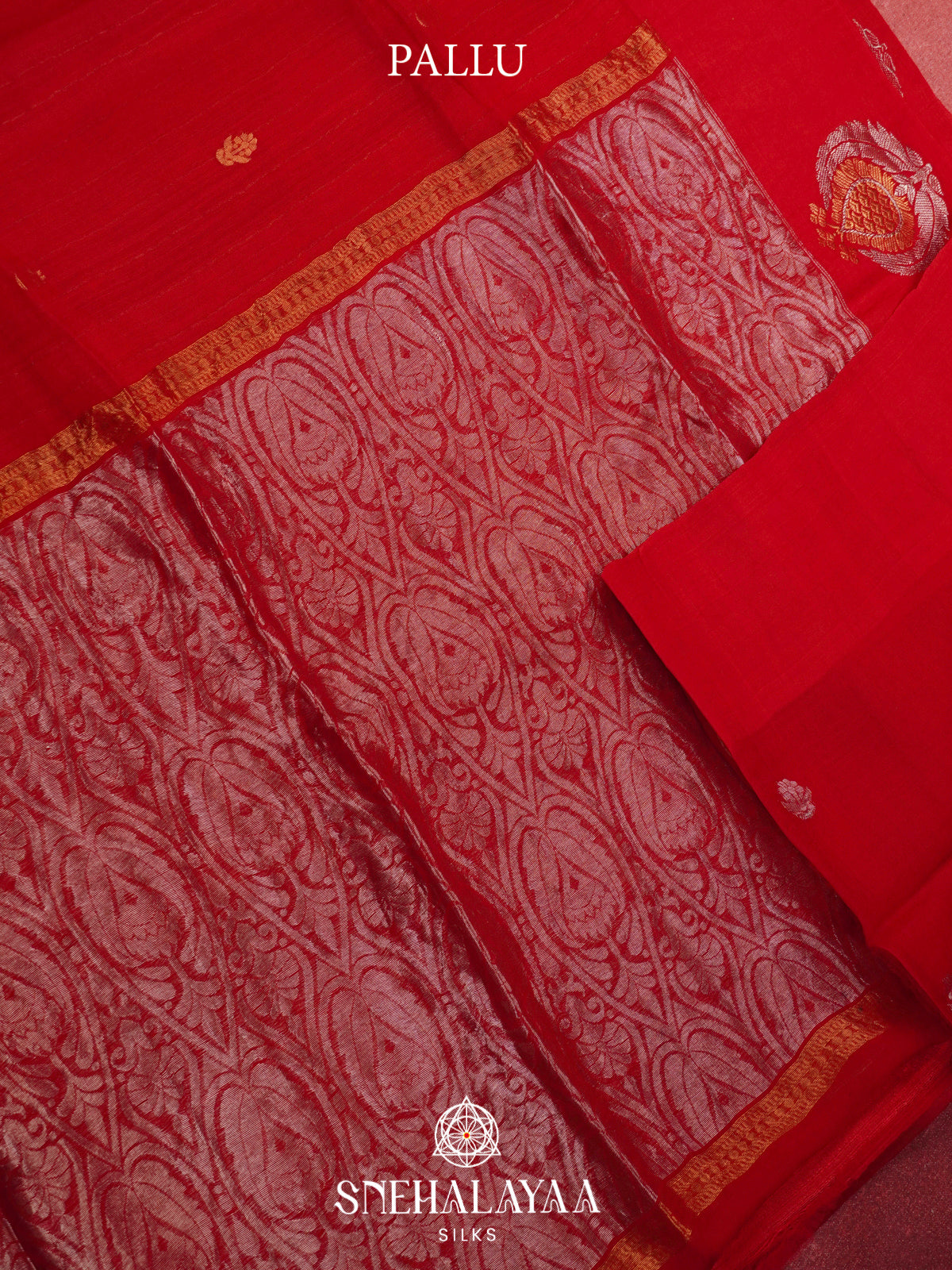 Red Kora Silk Saree