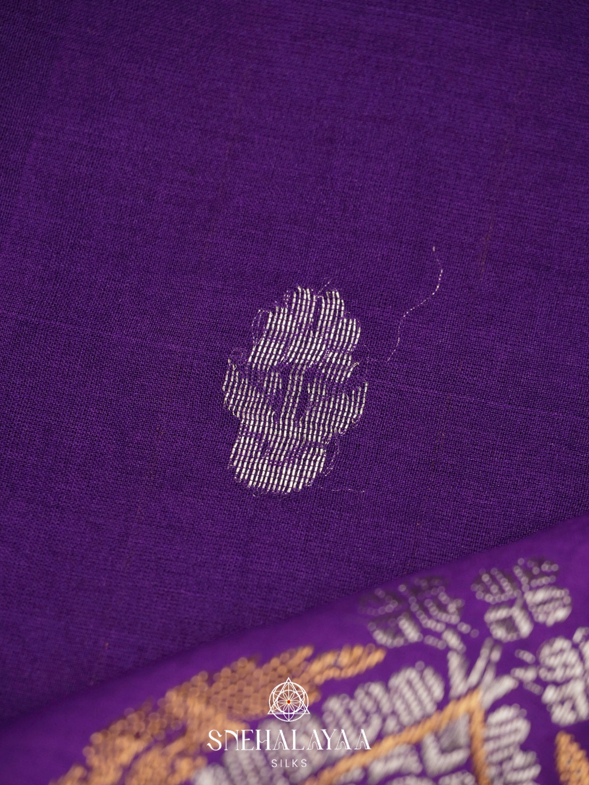 Purple Kora Silk Saree