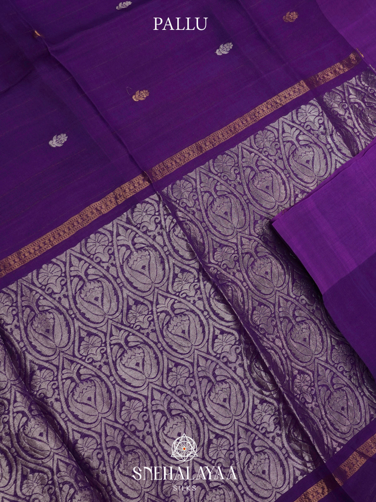Purple Kora Silk Saree